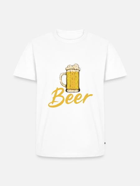 Biertrinker Bier Geschenke - Männer Premium Bio T-Shirt - Weiß