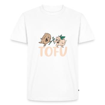 Veggie Lover Vegan Gift - Men's Premium Organic T-Shirt - white - Front - Nico (187cm)