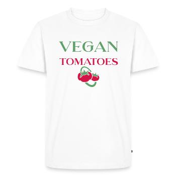 Veggie Lover Vegan Gift - Men's Premium Organic T-Shirt - white - Front - Nico (187cm)
