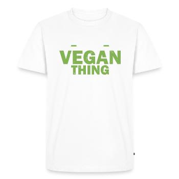 Veggie Lover Vegan Gift - Men's Premium Organic T-Shirt - white - Front - Nico (187cm)