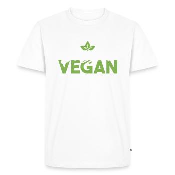 Veggie Lover Vegan Gift - Men's Premium Organic T-Shirt - white - Front - Nico (187cm)