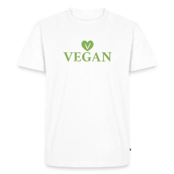 Veggie Lover Vegan Gift - Men's Premium Organic T-Shirt - white - Front - Nico (187cm)