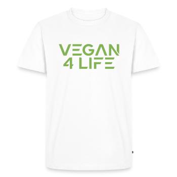 Veggie Lover Vegan Gift - Men's Premium Organic T-Shirt - white - Front - Nico (187cm)