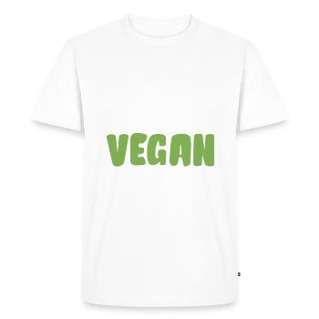 Veggie Lover Vegan Gift - Men's Premium Organic T-Shirt - white - Front - Nico (187cm)