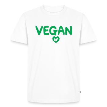 Veggie Lover Vegan Gift - Men's Premium Organic T-Shirt - white - Front - Nico (187cm)