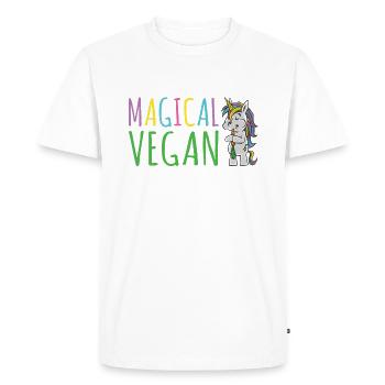 Veggie Lover Vegan Gift - Men's Premium Organic T-Shirt - white - Front - Nico (187cm)