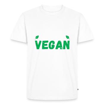 Veggie Lover Vegan Gift - Men's Premium Organic T-Shirt - white - Front - Nico (187cm)