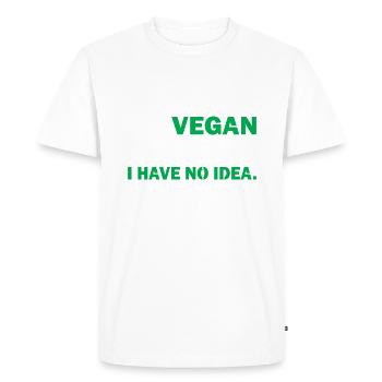 Veggie Lover Vegan Gift - Men's Premium Organic T-Shirt - white - Front - Nico (187cm)