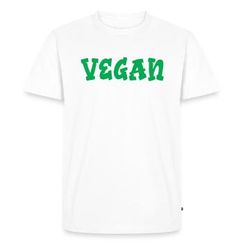 Veggie Lover Vegan Gift - Men's Premium Organic T-Shirt - white - Front - Nico (187cm)