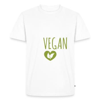 Veggie Lover Vegan Gift - Men's Premium Organic T-Shirt - white - Front - Nico (187cm)