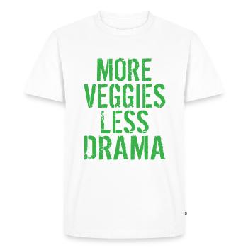 Veggie Lover Vegan Gift - Men's Premium Organic T-Shirt - white - Front - Nico (187cm)