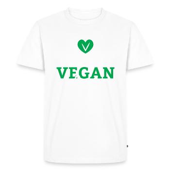 Veggie Lover Vegan Gift - Men's Premium Organic T-Shirt - white - Front - Nico (187cm)