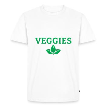 Veggie Lover Vegan Gift - Men's Premium Organic T-Shirt - white - Front - Nico (187cm)