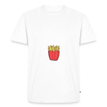 French Fries Lover Fast Food Gifts - Men's Premium Organic T-Shirt - white - Front - Nico (187cm)