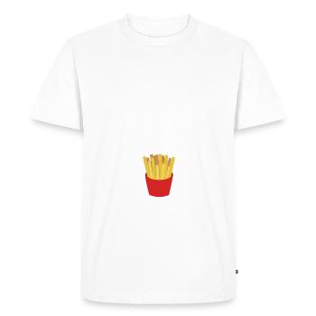 French Fries Lover Fast Food Gifts - Men's Premium Organic T-Shirt - white - Front - Nico (187cm)