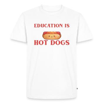 Hotdog Lover Hot Dogs Gifts - Men's Premium Organic T-Shirt - white - Front - Nico (187cm)