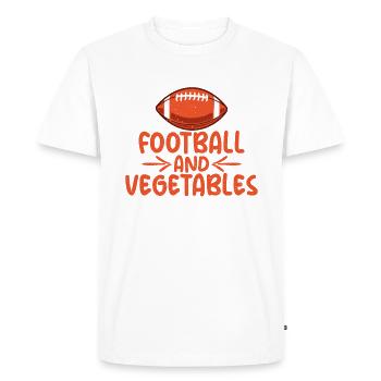 Vegetable Lover Vegetarian Gifts - Men's Premium Organic T-Shirt - white - Front - Nico (187cm)