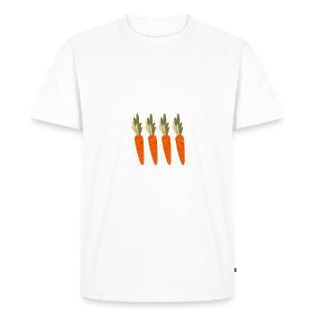 Vegetable Lover Vegetarian Gifts - Men's Premium Organic T-Shirt - white - Front - Nico (187cm)
