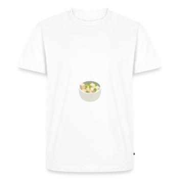 Vegetable Lover Vegetarian Gifts - Men's Premium Organic T-Shirt - white - Front - Nico (187cm)