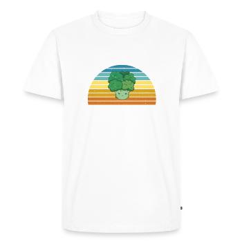 Vegetable Lover Vegetarian Gifts - Men's Premium Organic T-Shirt - white - Front - Nico (187cm)