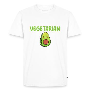 Vegetable Lover Vegetarian Gifts - Men's Premium Organic T-Shirt - white - Front - Nico (187cm)