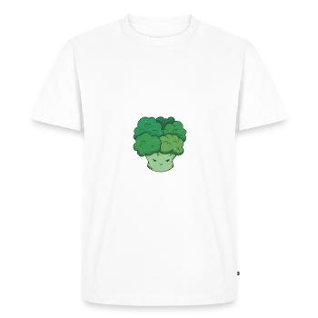 Vegetable Lover Vegetarian Gifts - Men's Premium Organic T-Shirt - white - Front - Nico (187cm)