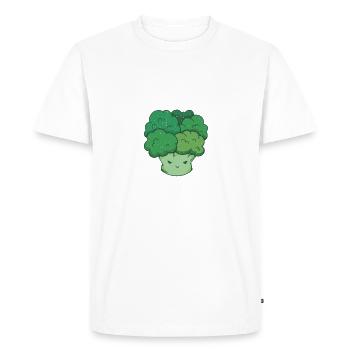 Vegetable Lover Vegetarian Gifts - Men's Premium Organic T-Shirt - white - Front - Nico (187cm)