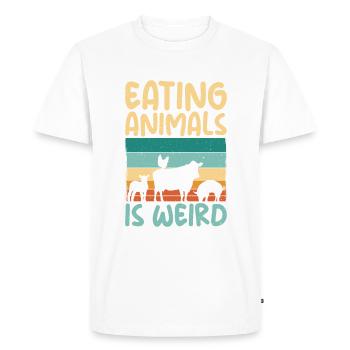 Vegetable Lover Vegetarian Gifts - Men's Premium Organic T-Shirt - white - Front - Nico (187cm)