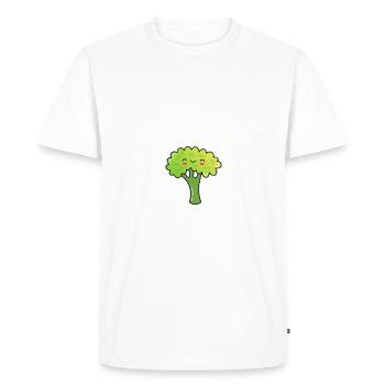 Vegetable Lover Vegetarian Gifts - Men's Premium Organic T-Shirt - white - Front - Nico (187cm)