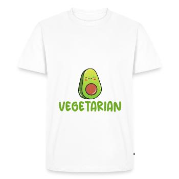 Vegetable Lover Vegetarian Gifts - Men's Premium Organic T-Shirt - white - Front - Nico (187cm)