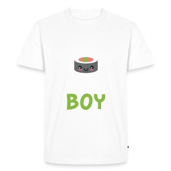 Cadeau pour les amateurs de sushis de cuisine japonaise - T-shirt Premium bio Homme - blanc - Devant - Nico (187cm)