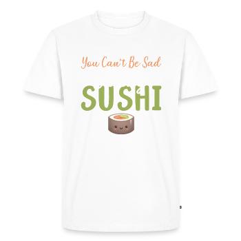 Cadeau pour les amateurs de sushis de cuisine japonaise - T-shirt Premium bio Homme - blanc - Devant - Nico (187cm)