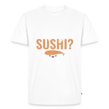 Cadeau pour les amateurs de sushis de cuisine japonaise - T-shirt Premium bio Homme - blanc - Devant - Nico (187cm)