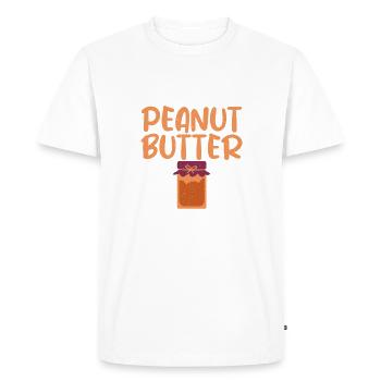 Cadeau amoureux du beurre de cacahuète - T-shirt Premium bio Homme - blanc - Devant - Nico (187cm)