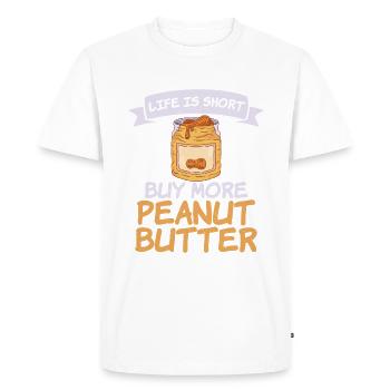 Cadeau amoureux du beurre de cacahuète - T-shirt Premium bio Homme - blanc - Devant - Nico (187cm)
