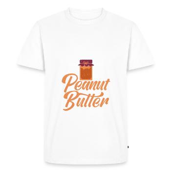 Peanut Butter Lover Gift - Men's Premium Organic T-Shirt - white - Front - Nico (187cm)