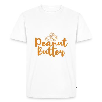 Peanut Butter Lover Gift - Men's Premium Organic T-Shirt - white - Front - Nico (187cm)