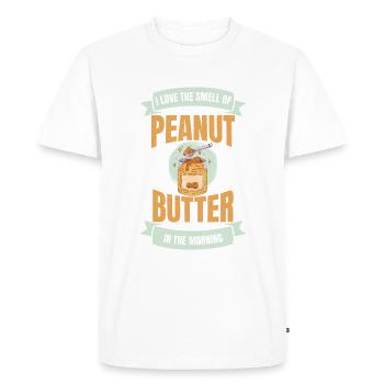 Peanut Butter Lover Gift - Men's Premium Organic T-Shirt - white - Front - Nico (187cm)