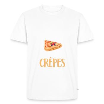 Crepe Gifts for Crepe Lover - Men's Premium Organic T-Shirt - white - Front - Nico (187cm)