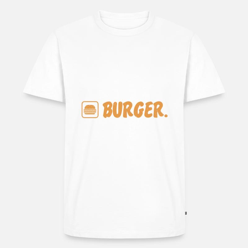 Burger Lover Geschenk - Männer Premium Bio T-Shirt - Weiß