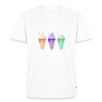 I love Milkshakes Milkshake Gift - Men's Premium Organic T-Shirt - white - Front - Nico (187cm)