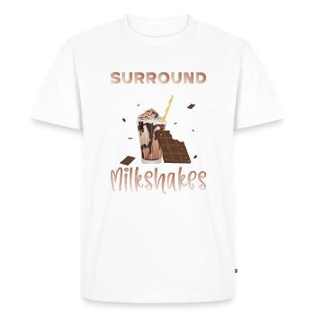 I love Milkshakes Milkshake Gift - Men's Premium Organic T-Shirt - white - Front - Nico (187cm)
