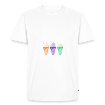 I love Milkshakes Milkshake Gift - Men's Premium Organic T-Shirt - white - Front - Nico (187cm)