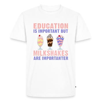 I love Milkshakes Milkshake Gift - Men's Premium Organic T-Shirt - white - Front - Nico (187cm)