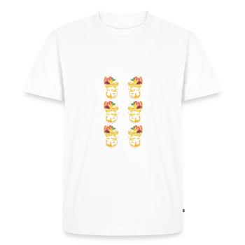 I love Milkshakes Milkshake Gift - Men's Premium Organic T-Shirt - white - Front - Nico (187cm)