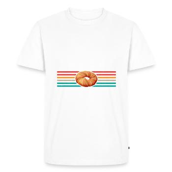 Bagel Gifts Bagel Lover - Men's Premium Organic T-Shirt - white - Front - Nico (187cm)
