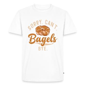 Bagel Gifts Bagel Lover - Men's Premium Organic T-Shirt - white - Front - Nico (187cm)