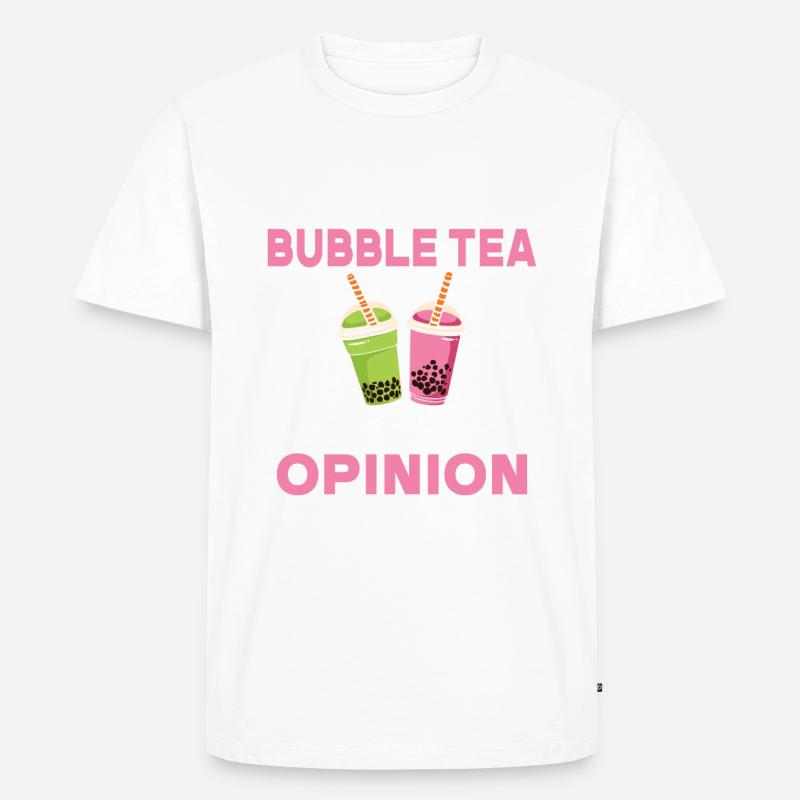 Bubble Tea Lover Geschenk - Männer Premium Bio T-Shirt - Weiß