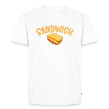 Sandwich Lover Gift - Men's Premium Organic T-Shirt - white - Front - Nico (187cm)