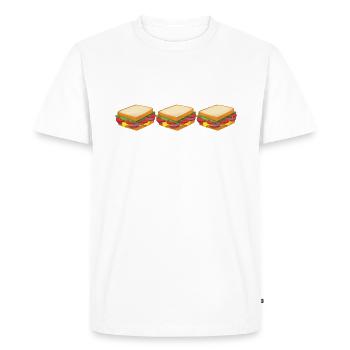 Sandwich Lover Gift - Men's Premium Organic T-Shirt - white - Front - Nico (187cm)